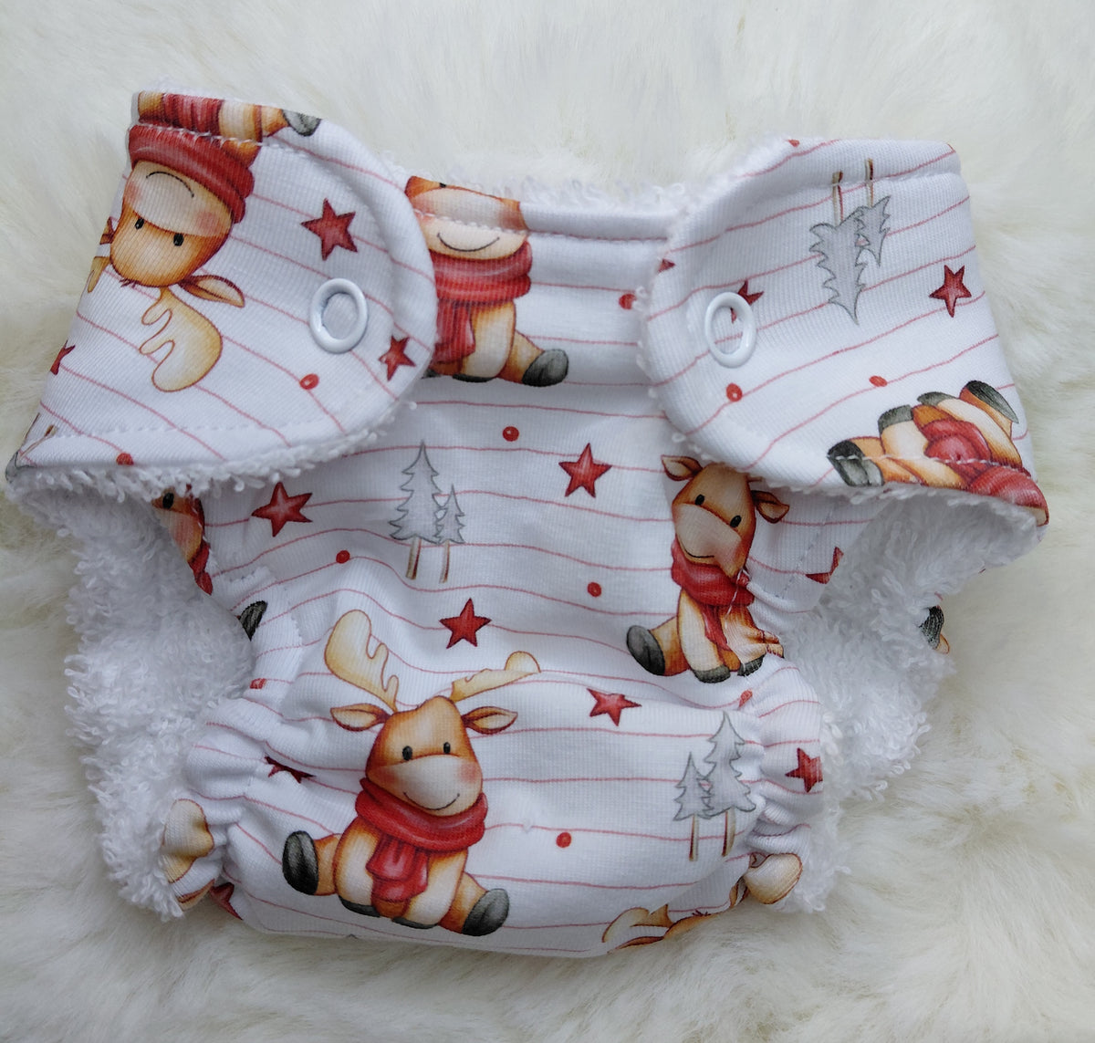 Luxury elasticated Nappy - Small (14-15inch doll)