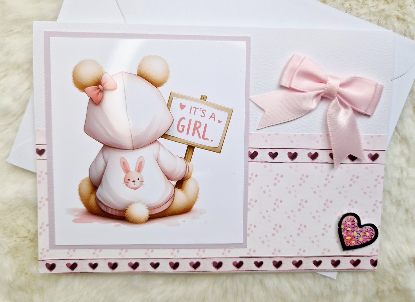 It a girl - handmade card