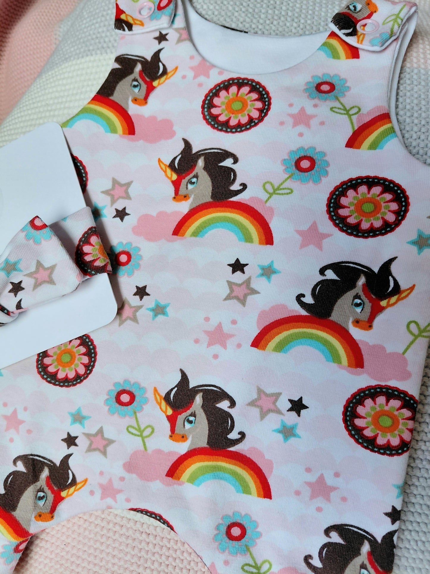 14-15inch Unicorn Hareem Romper and hairband