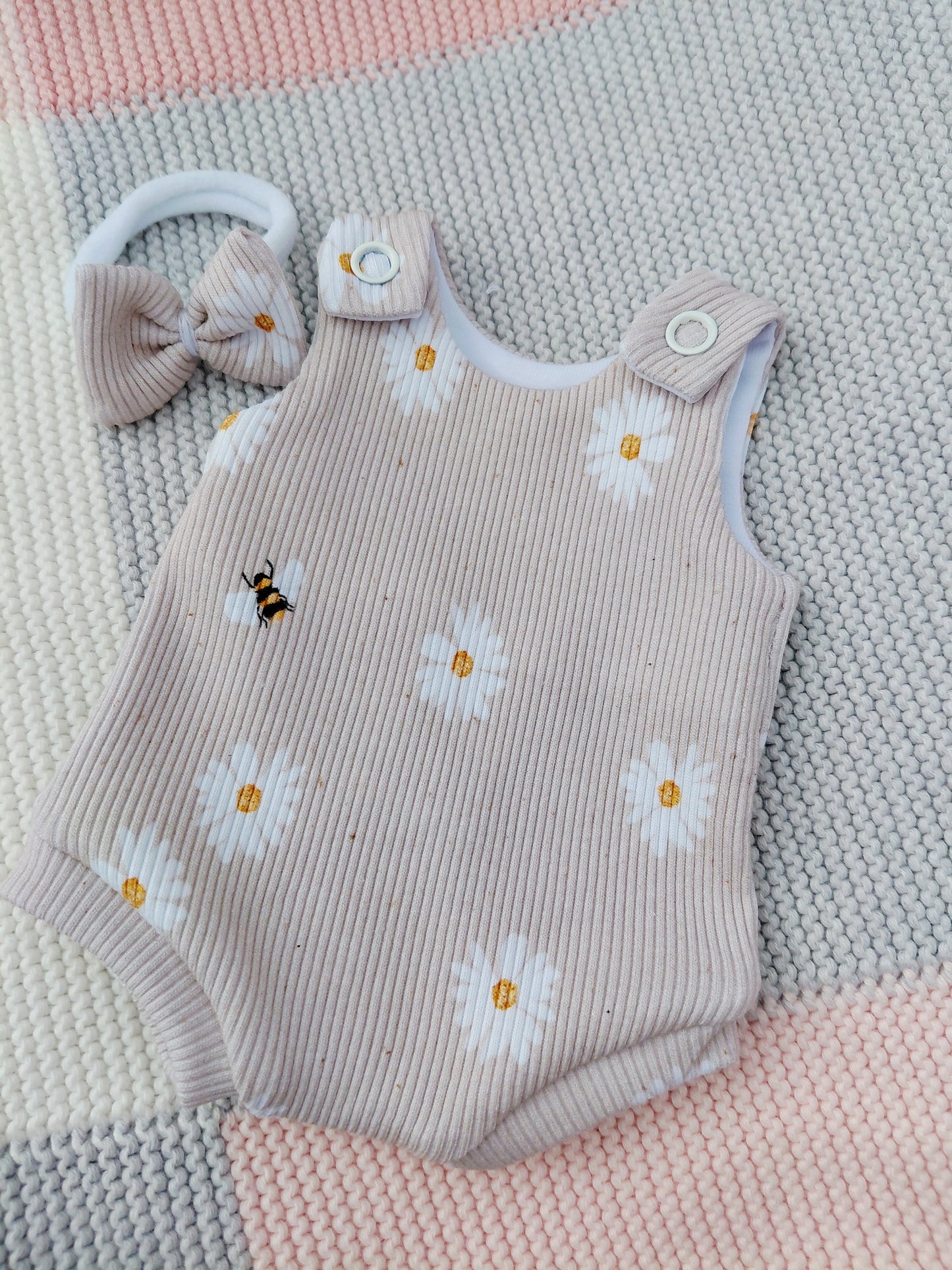 10-11inch Shortie romper and hairbow