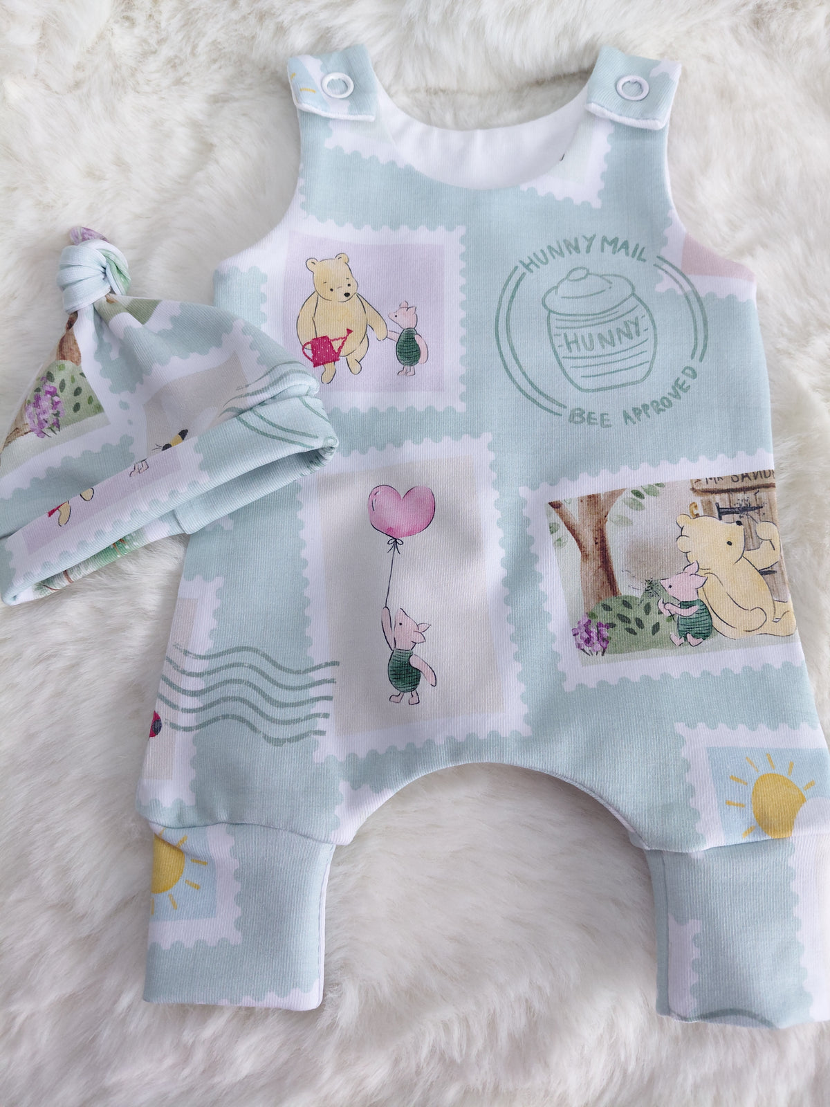 12-13inch hareem Romper & hat set