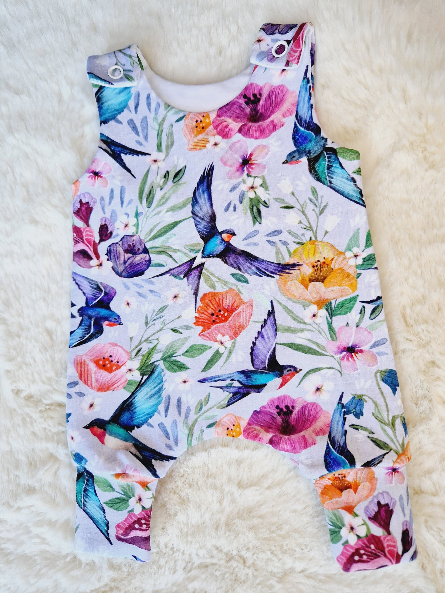 14-15inch lilac Swallows Hareem Romper