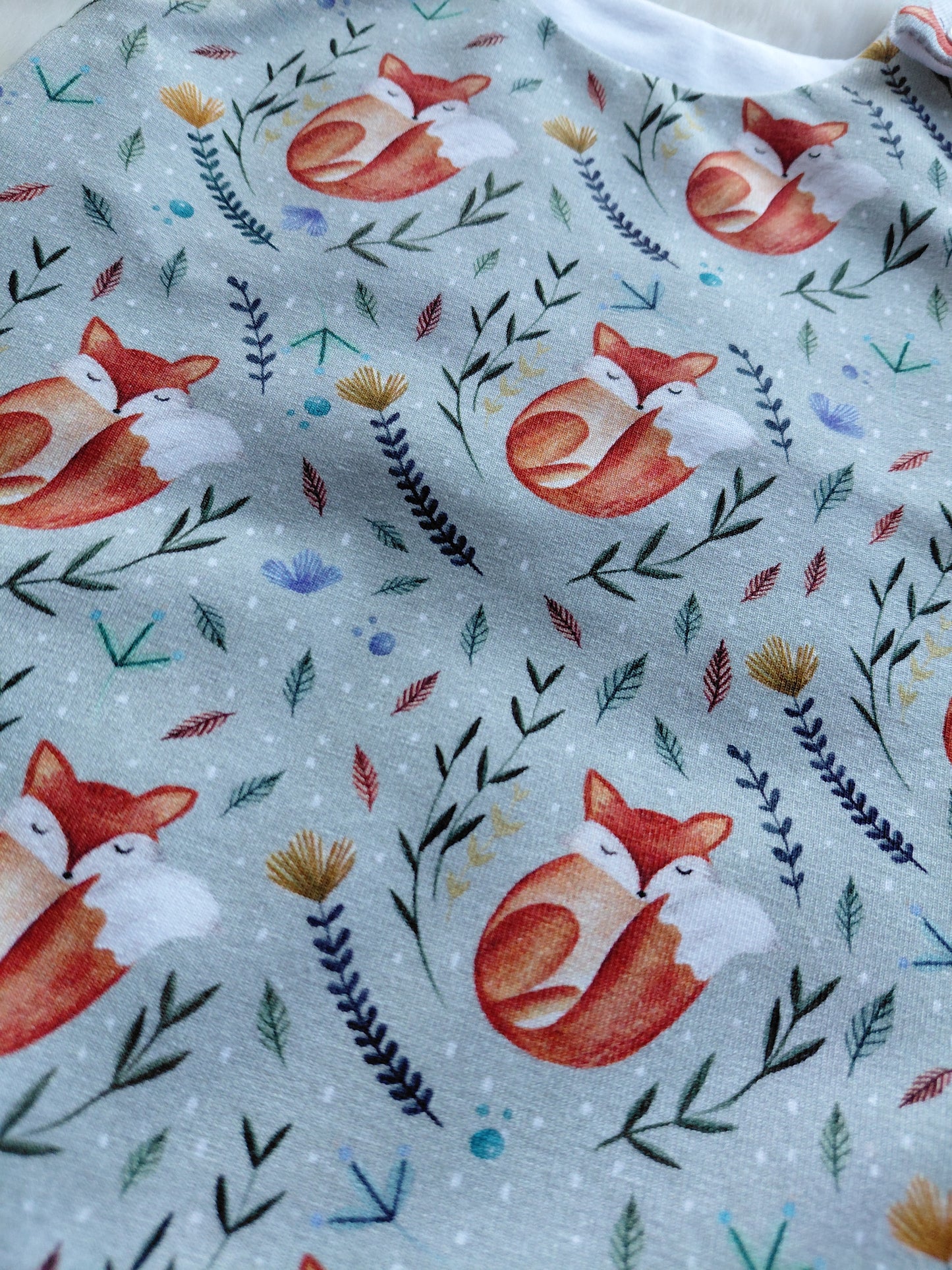 16-17 inch Sleeping fox Hareem Romper & pixie bonnet