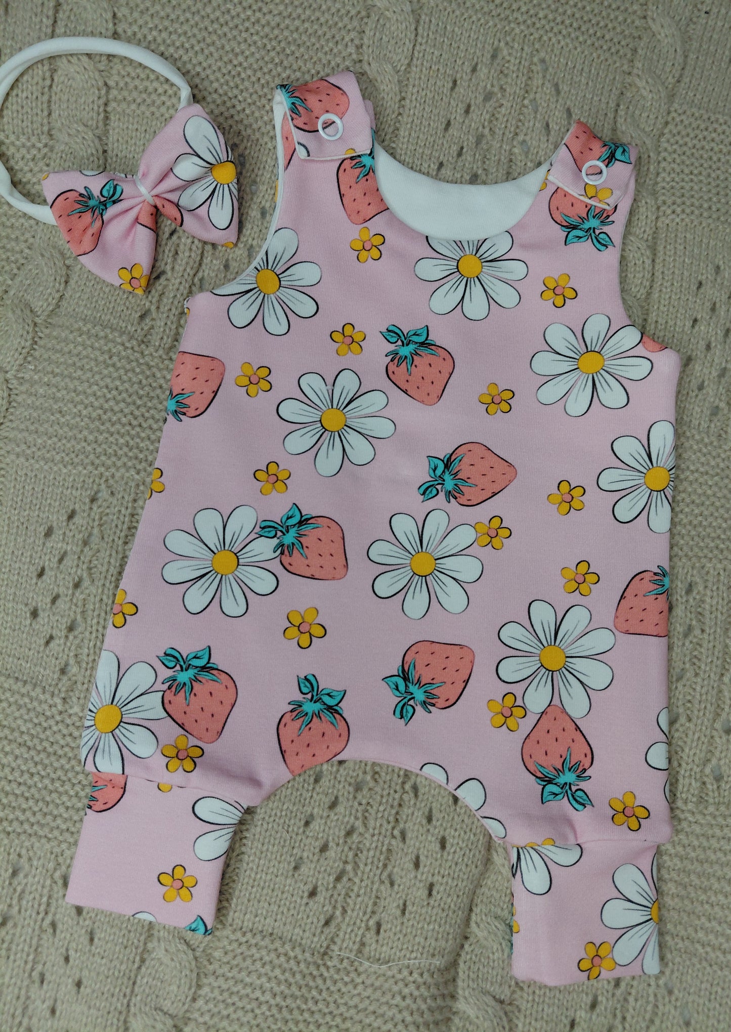 18-19inch Preemie Hareem Romper and hairbow