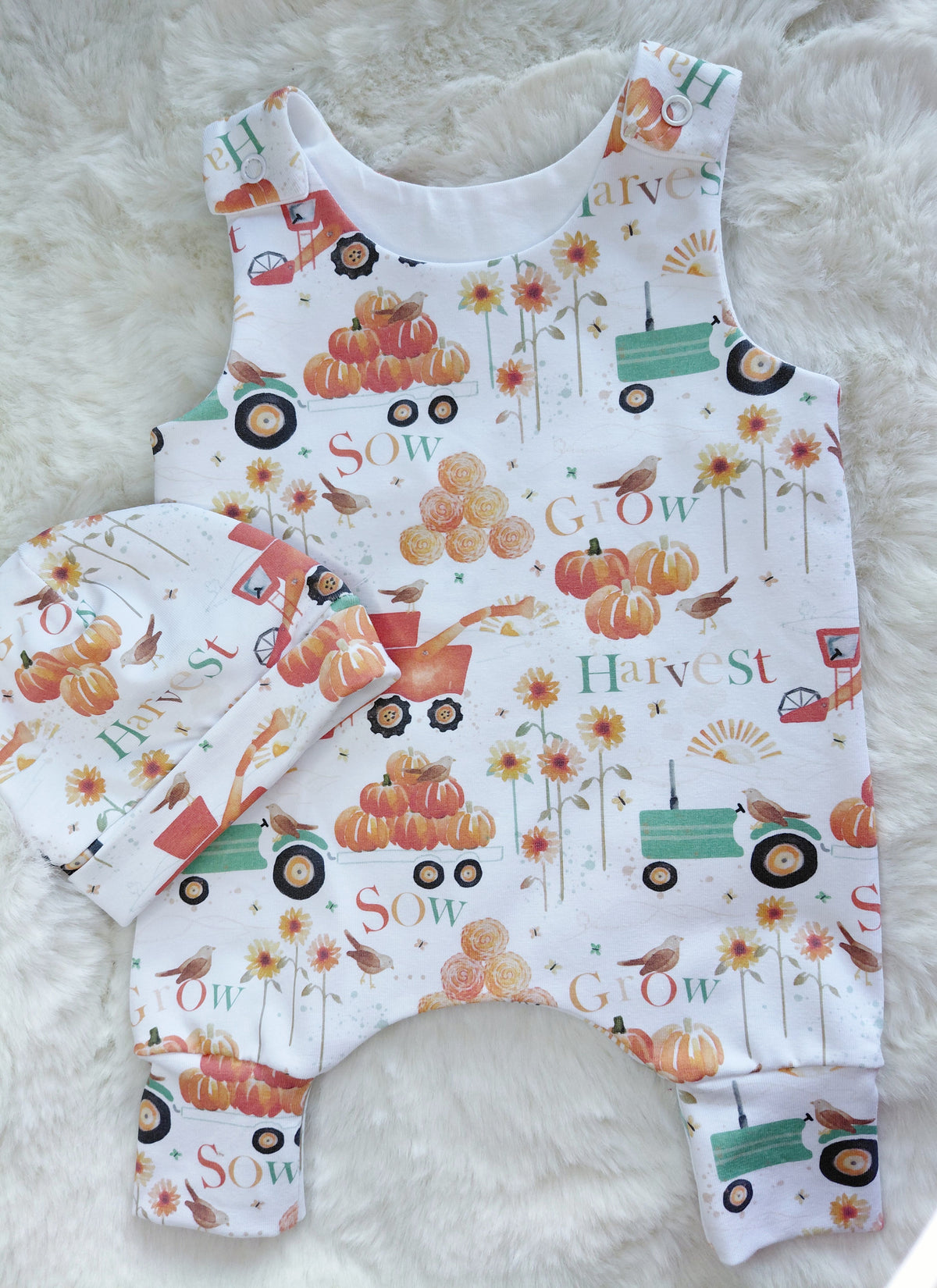18-19inch Preemie Hareem Romper and hat