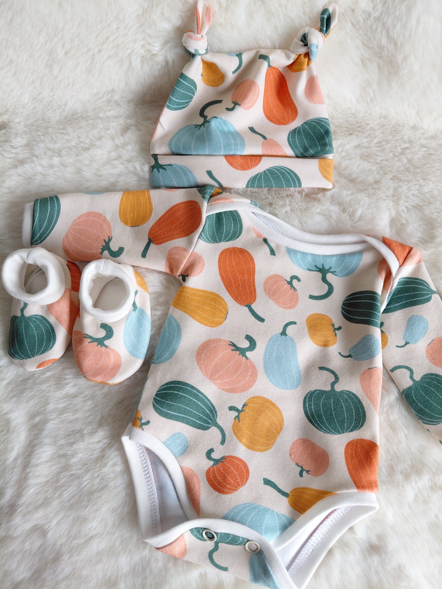 16-17 inch Pumpkin bodysuit set