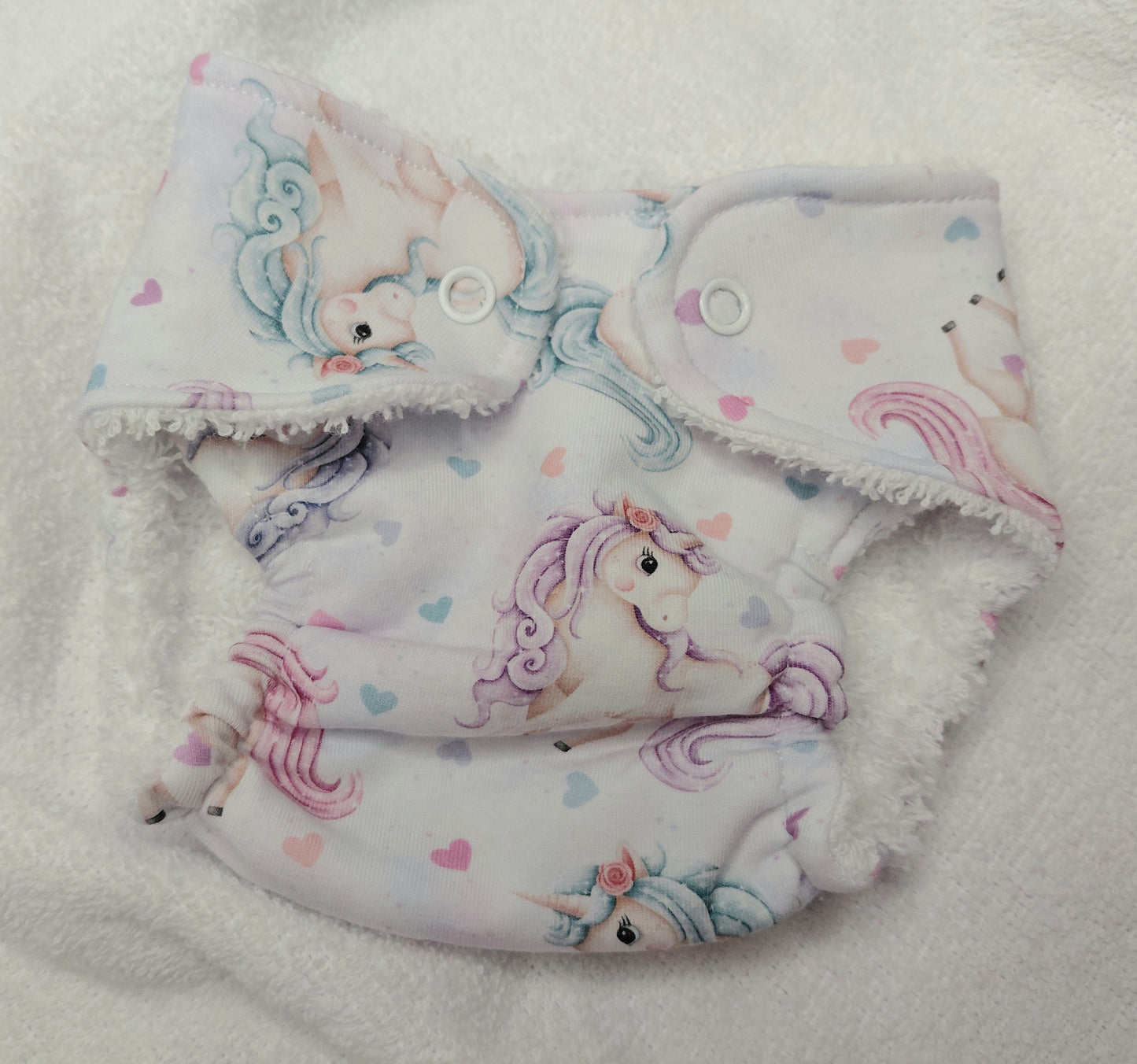 Luxury Unicorn nappy - Medium 16-17inch