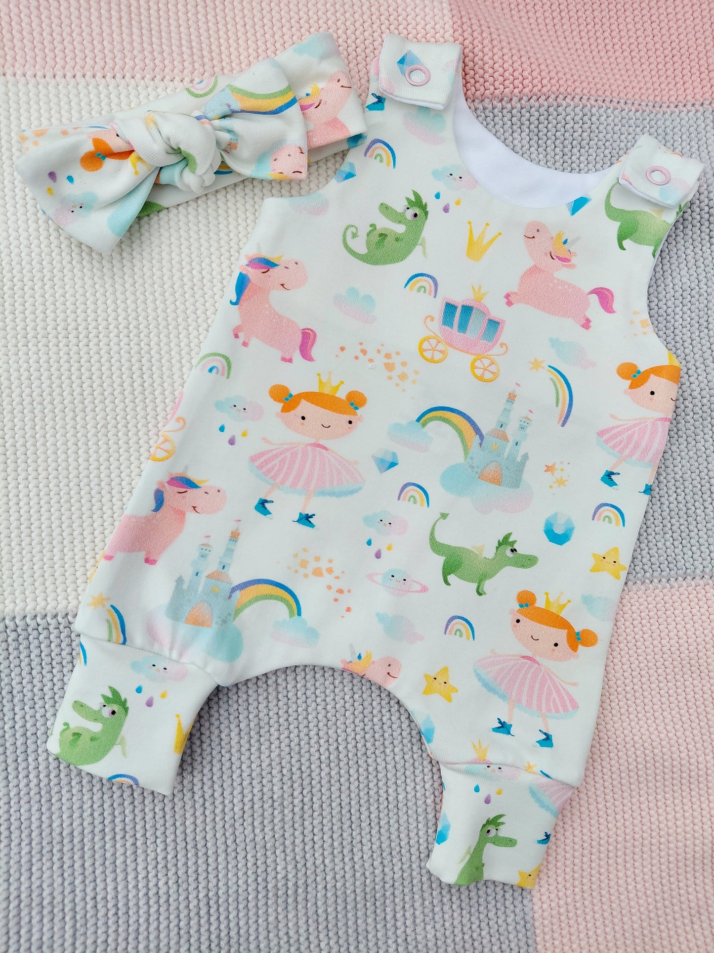 14-15inch Fairytale Hareem Romper and hairband
