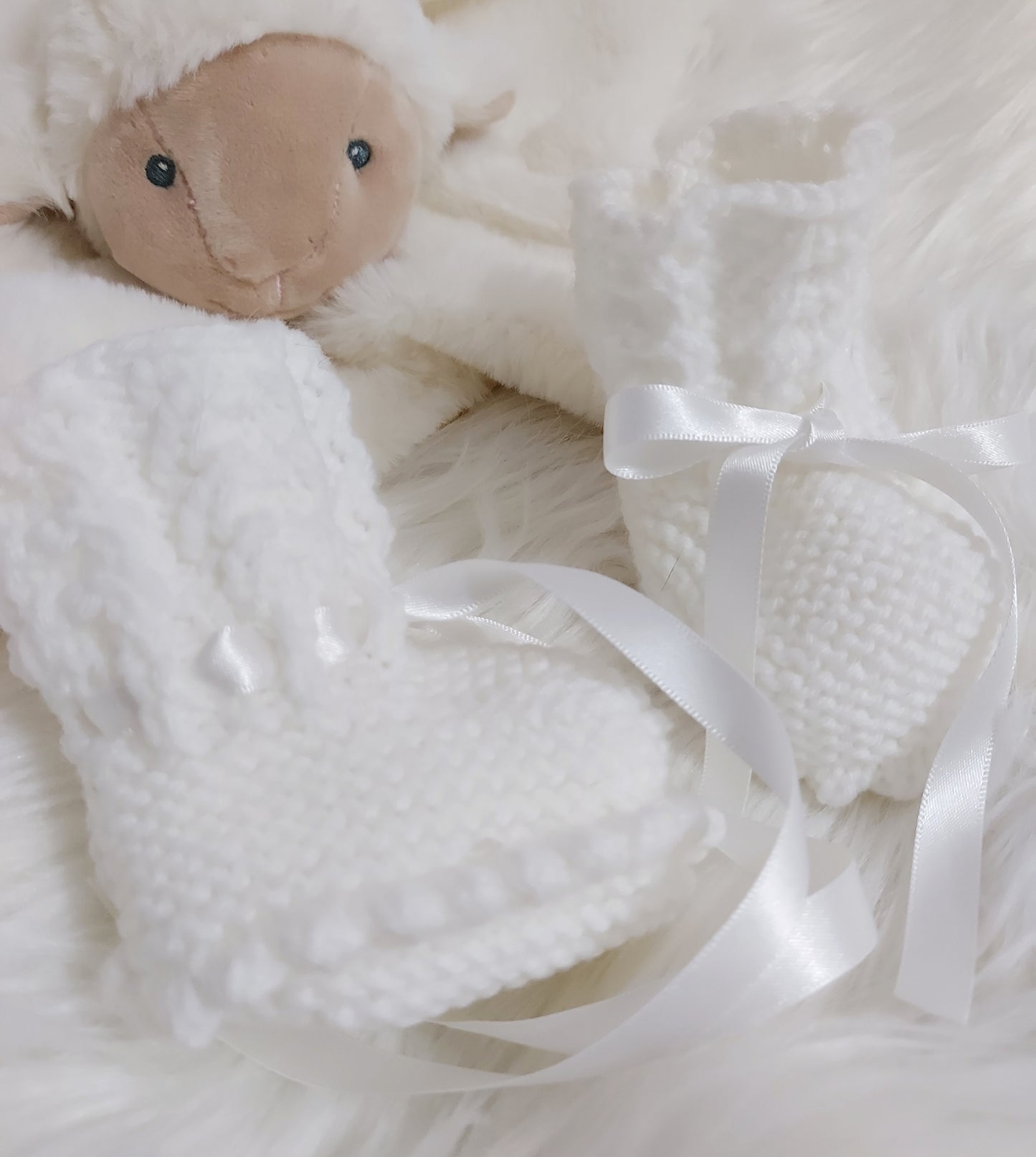 Handknitted Newborn Booties