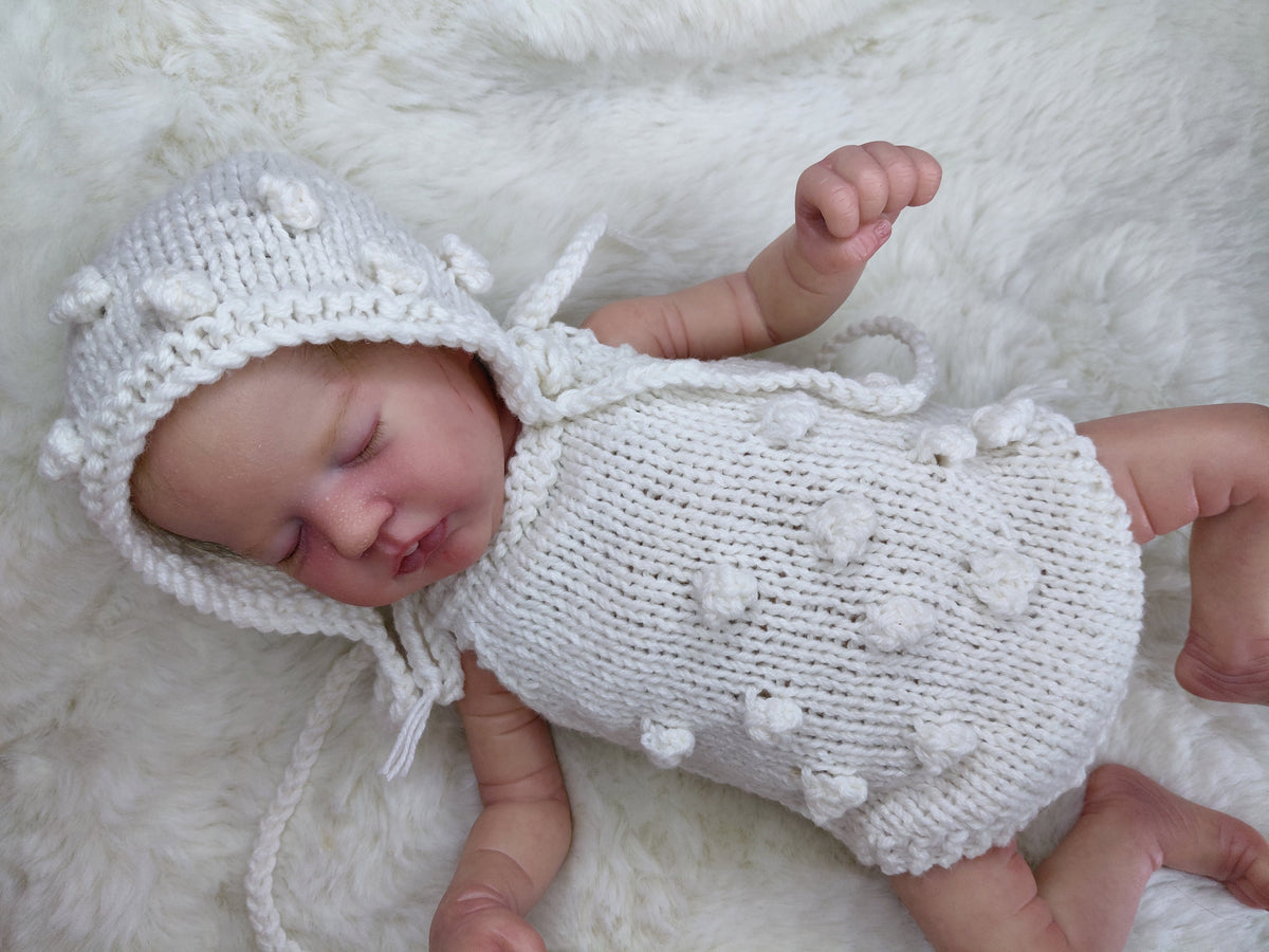 15-16inch Handknitted bobble set