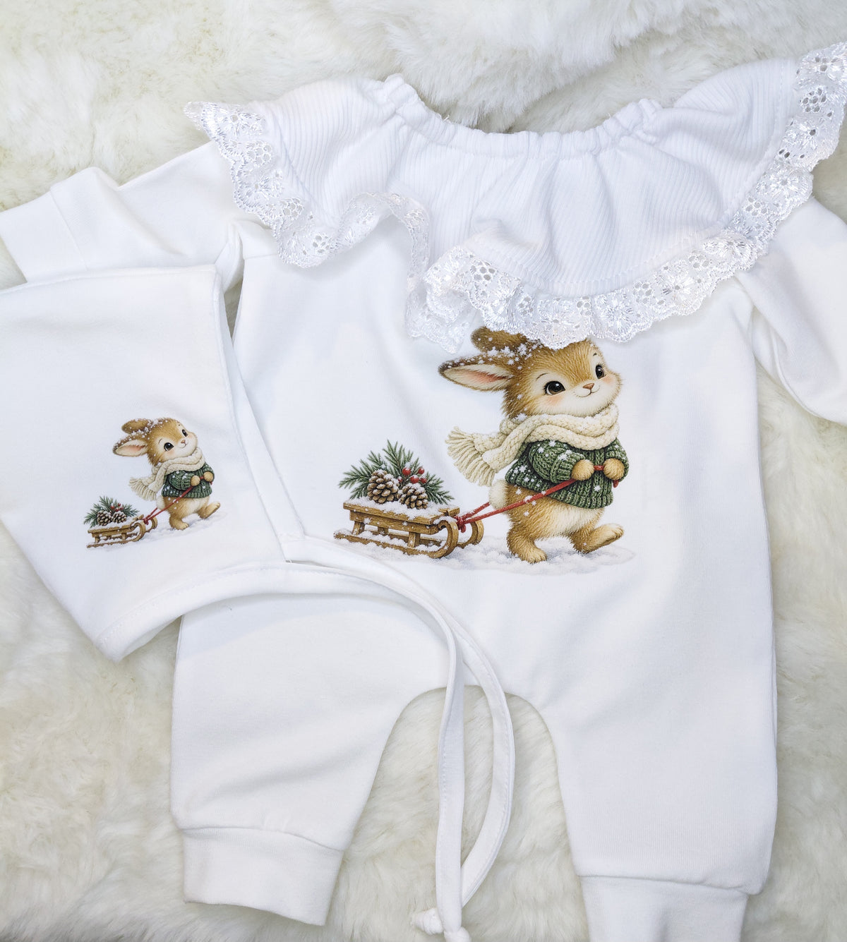 16-17inch Ruffle romper set