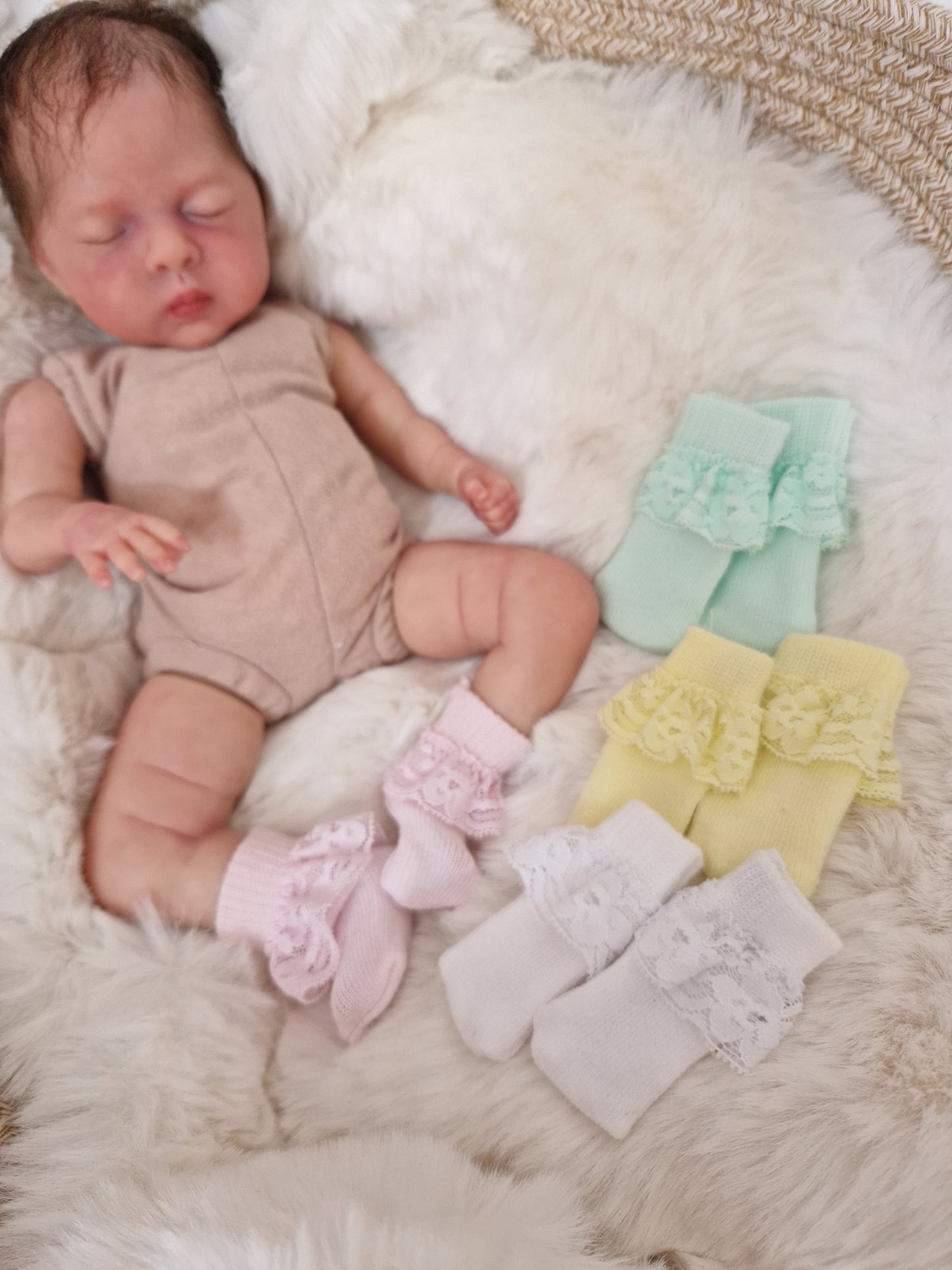 12inch pastel frilled socks