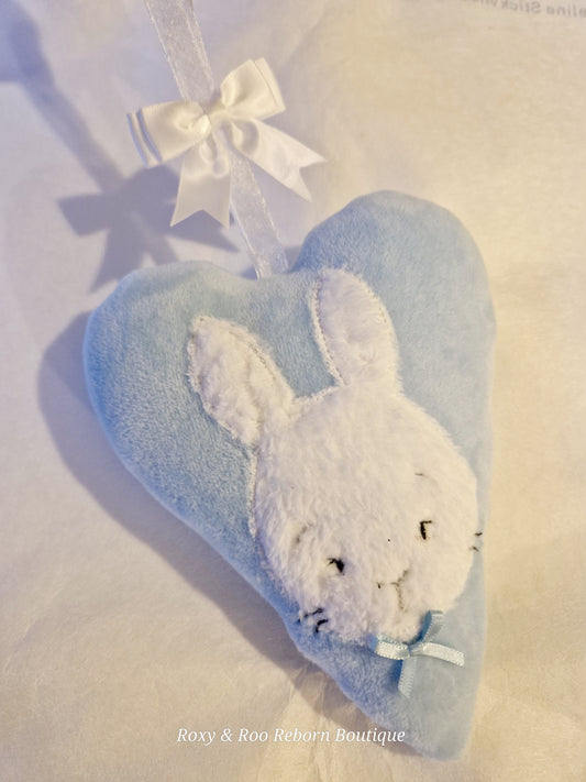 Plush Bunny hanging heart