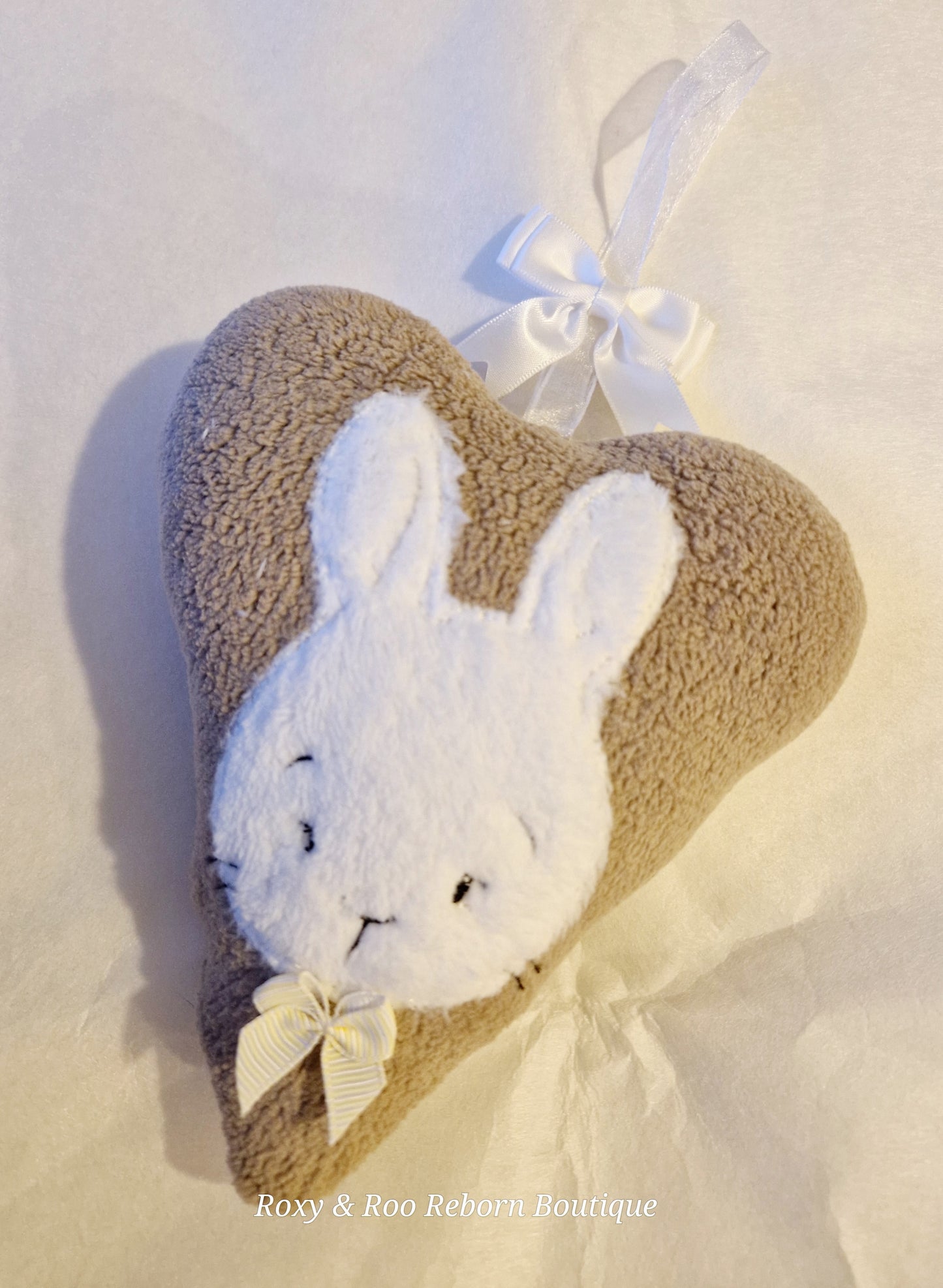 Plush Bunny hanging heart