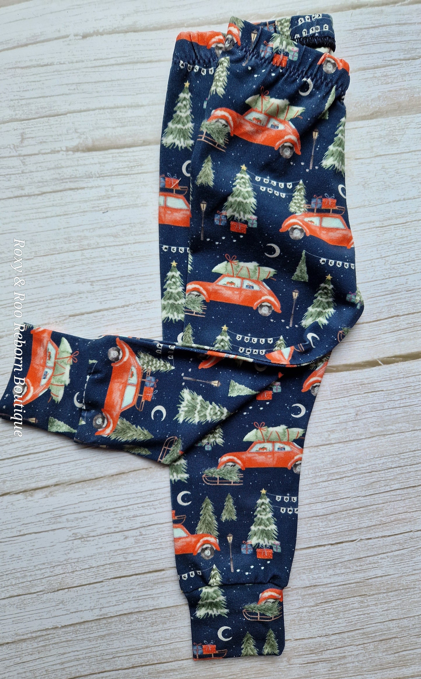 Christmas truck cuffed leggings 9-12mths