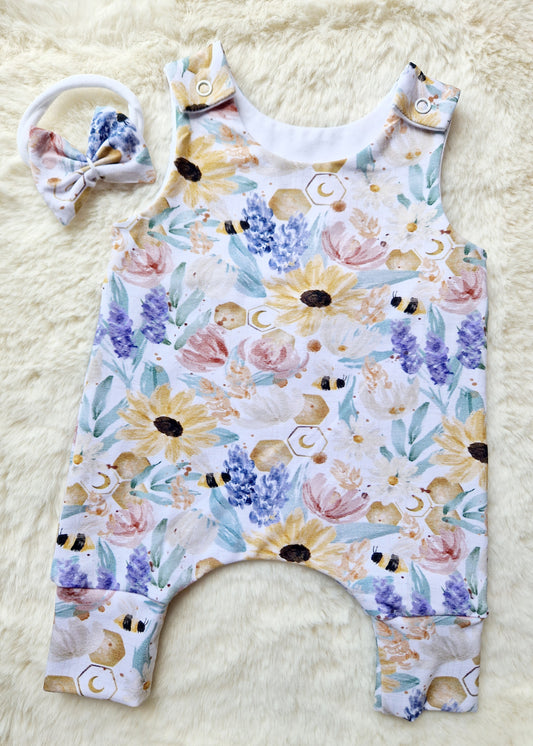 Newborn Hareem Romper & hairbow