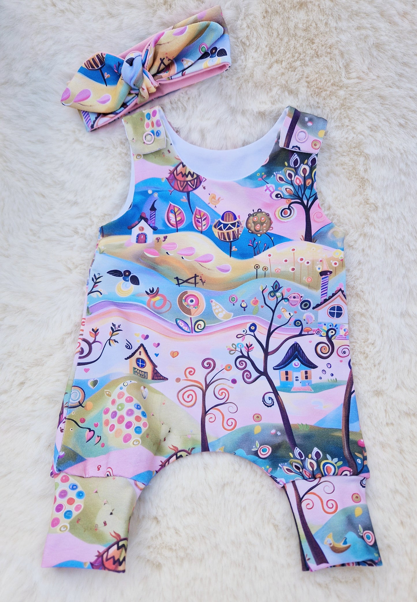 Preemie Hareem Romper and hairbow set