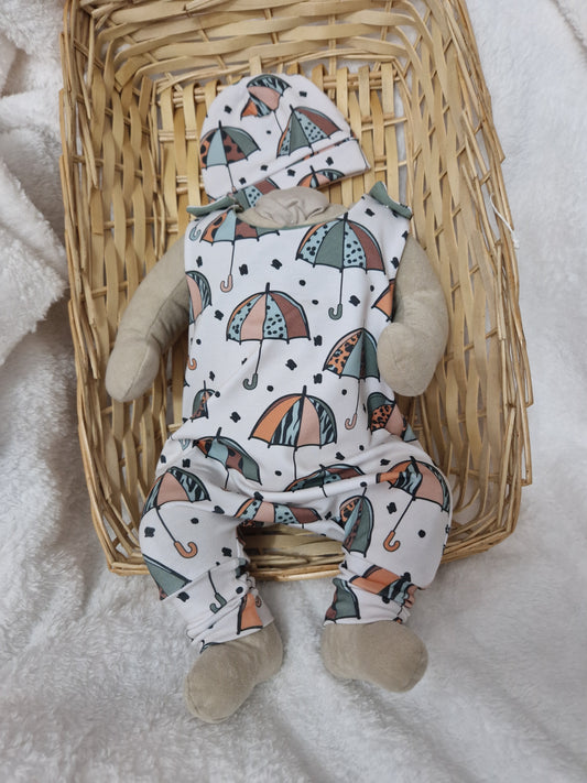 Preemie  Hareem Romper and hat