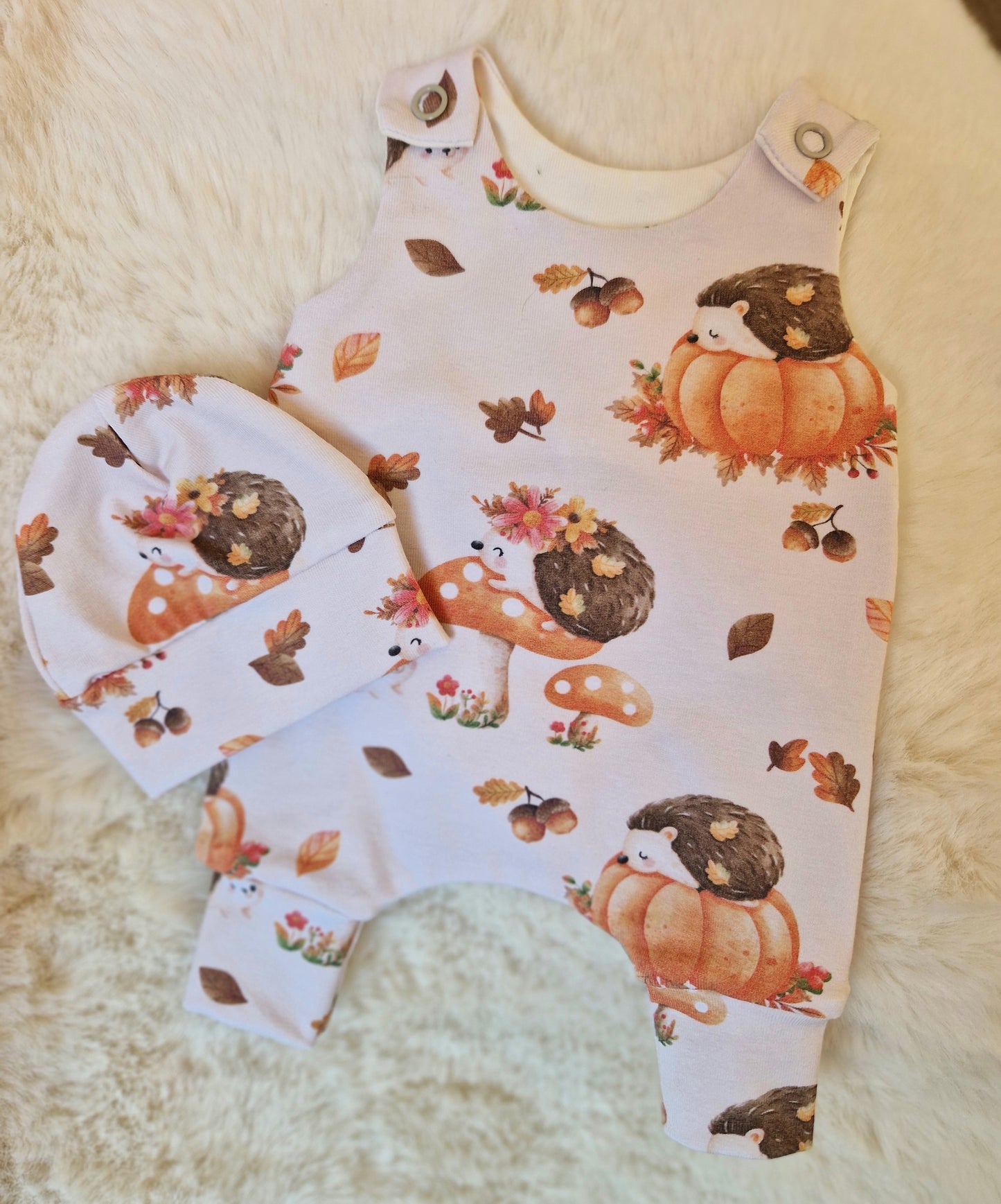 12-13inch hareem Romper & beanie