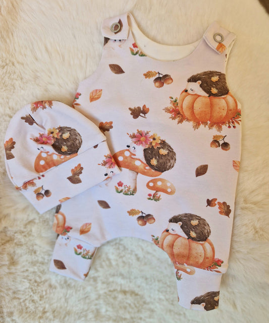 12-13inch hareem Romper & beanie