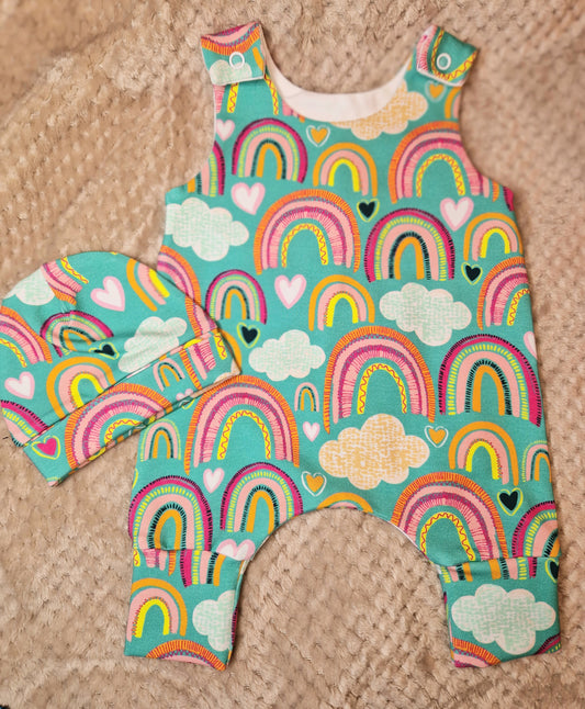 18-19 inch Preemie  Hareem Romper and hat