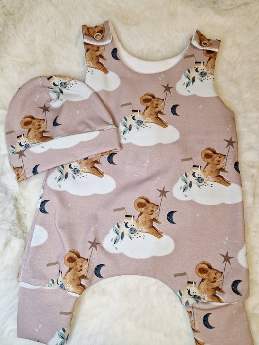 18-19inch Preemie Hareem Romper and hat