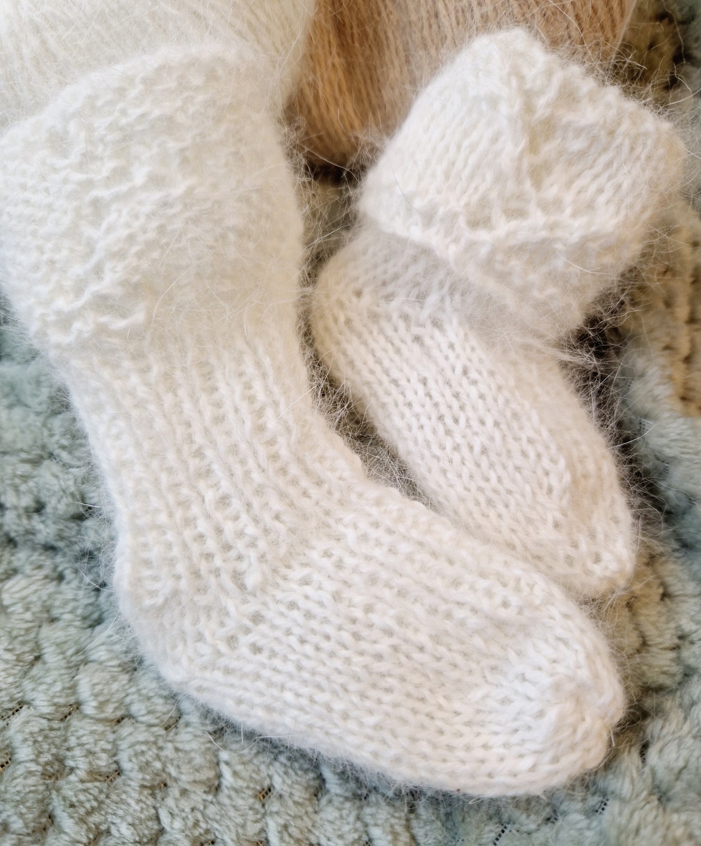 Luxury Handknitted Pure Angora socks