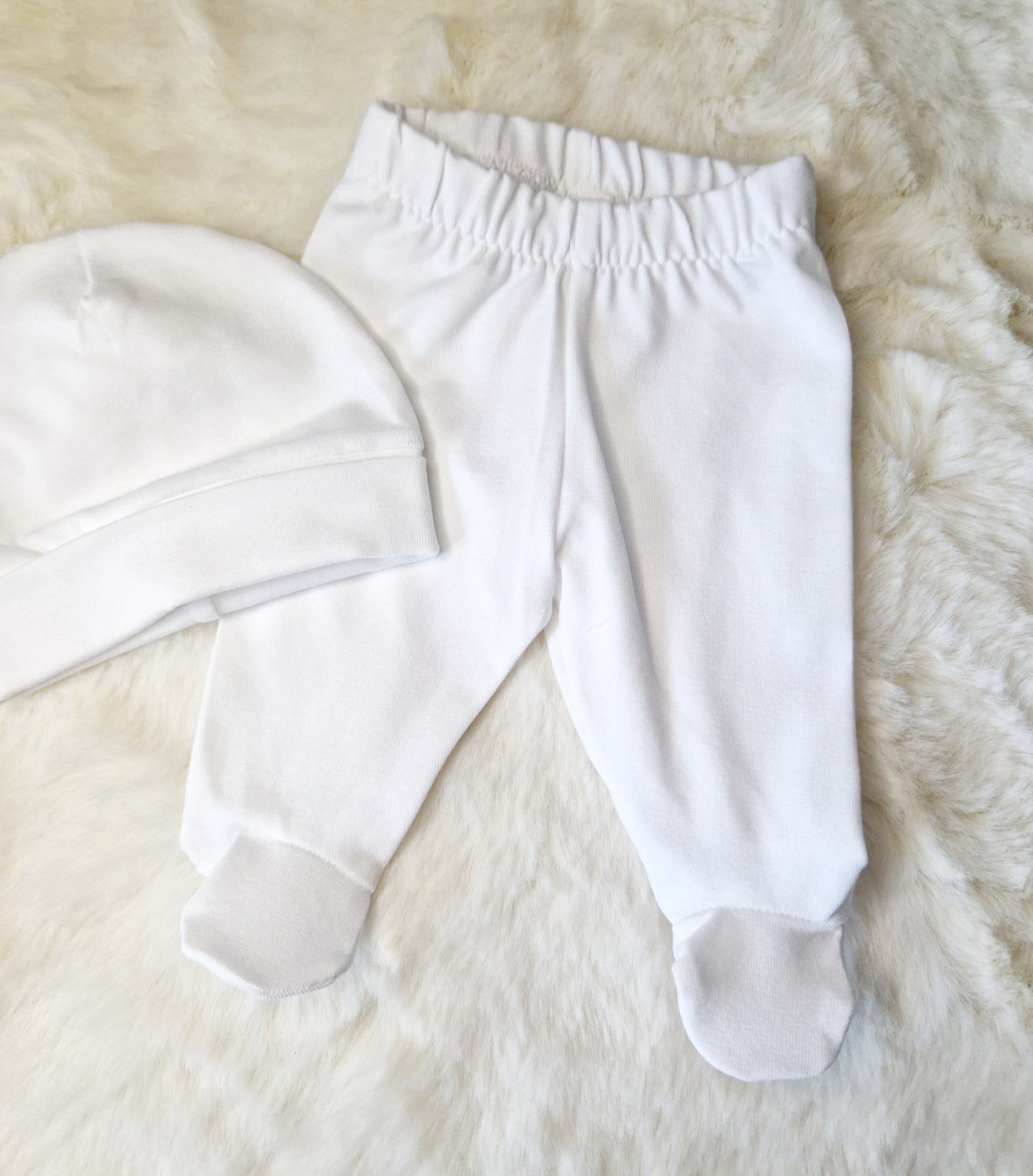 15-16inch footed leggings & beanie sets