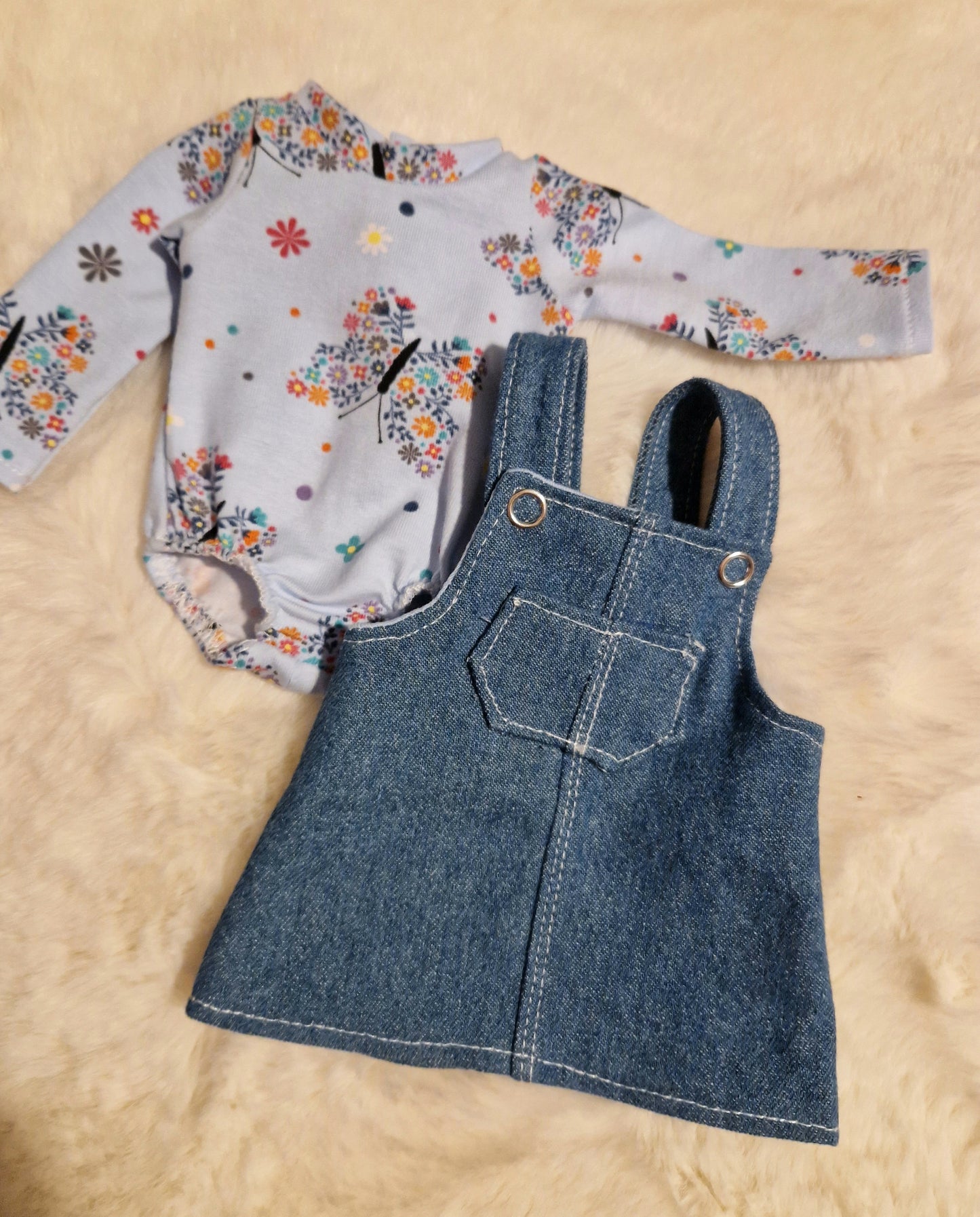 Meadow doll - 15inch Moppet pinafore & vest