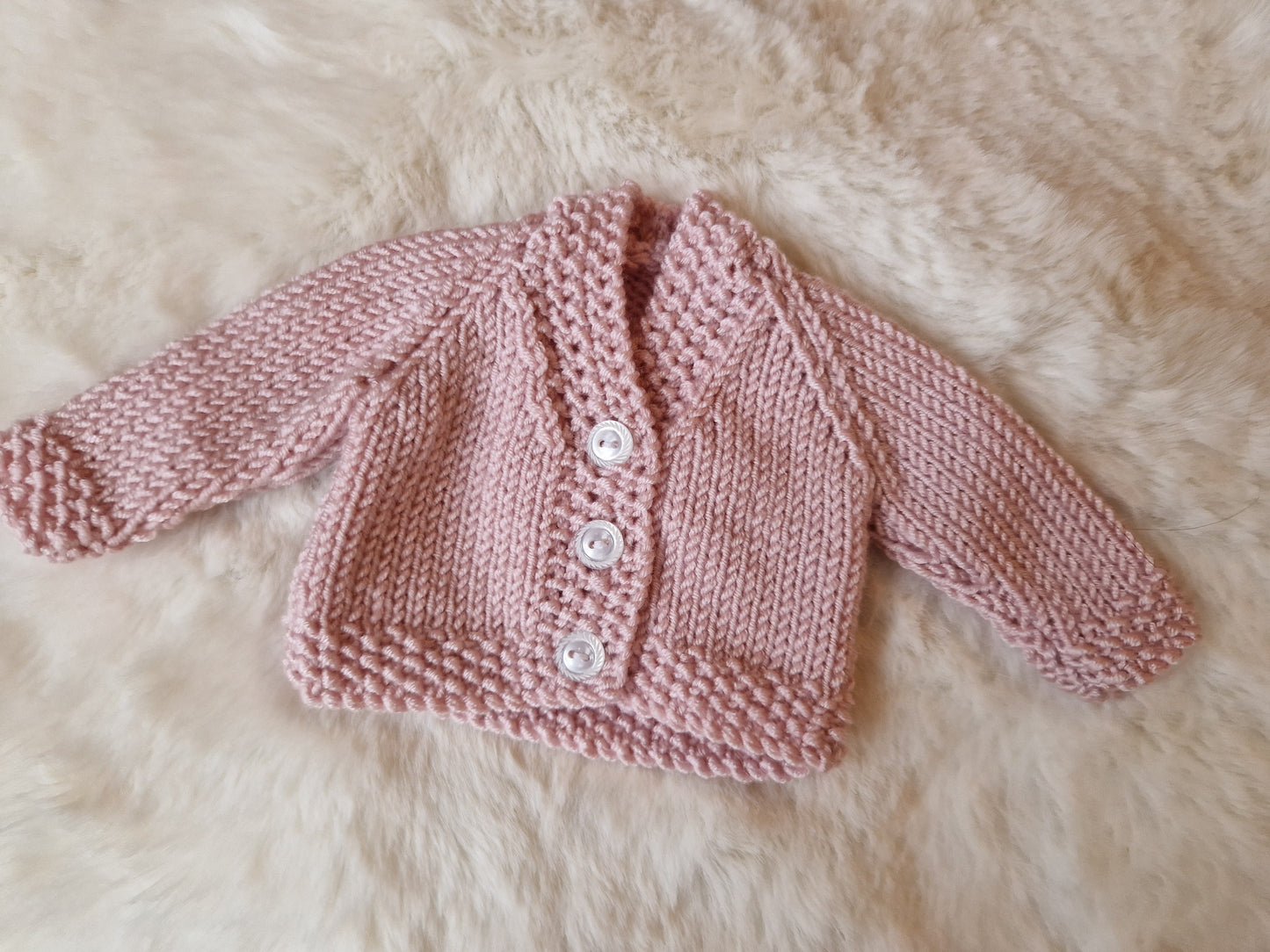 Handknitted Moppet cardigan