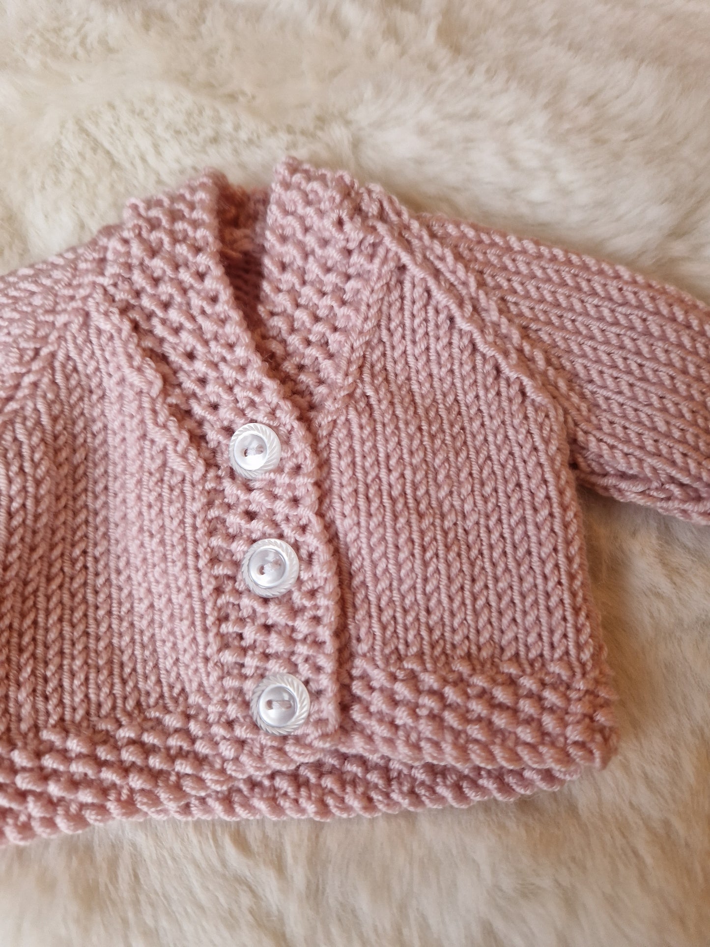 Handknitted Moppet cardigan