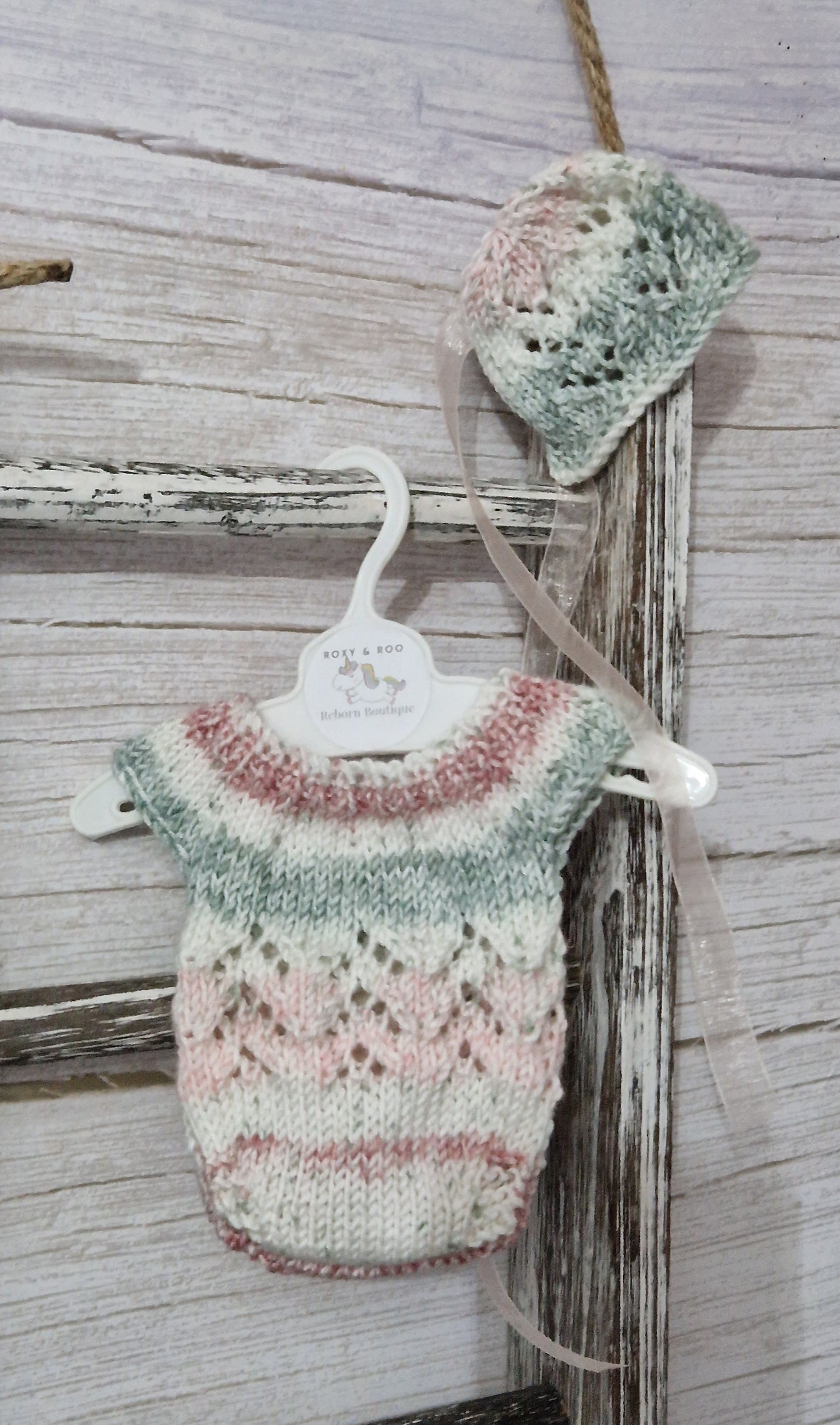 11inch Handknitted photo prop romper