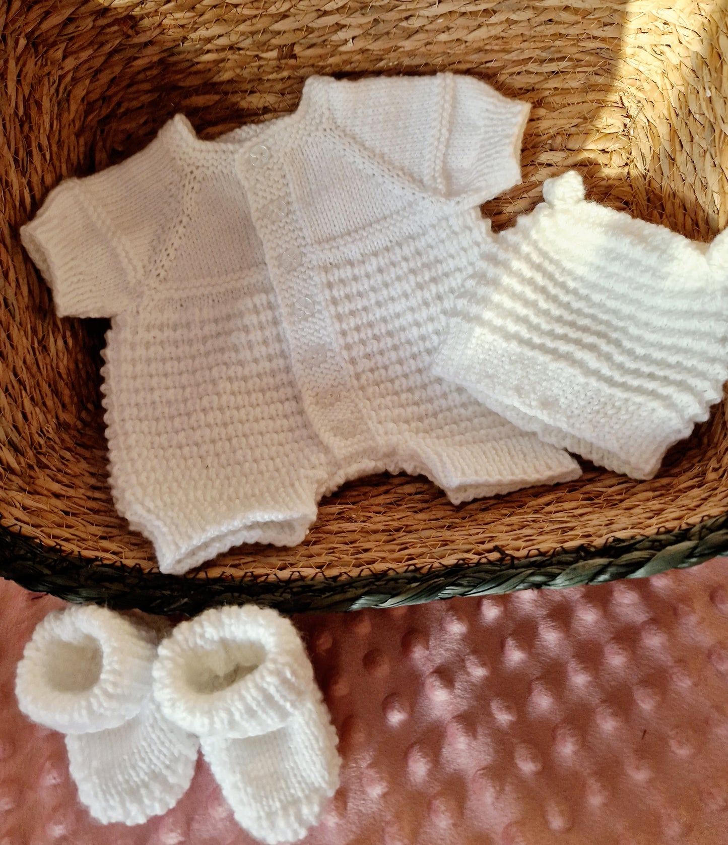 18inch Handknitted shortie romper set