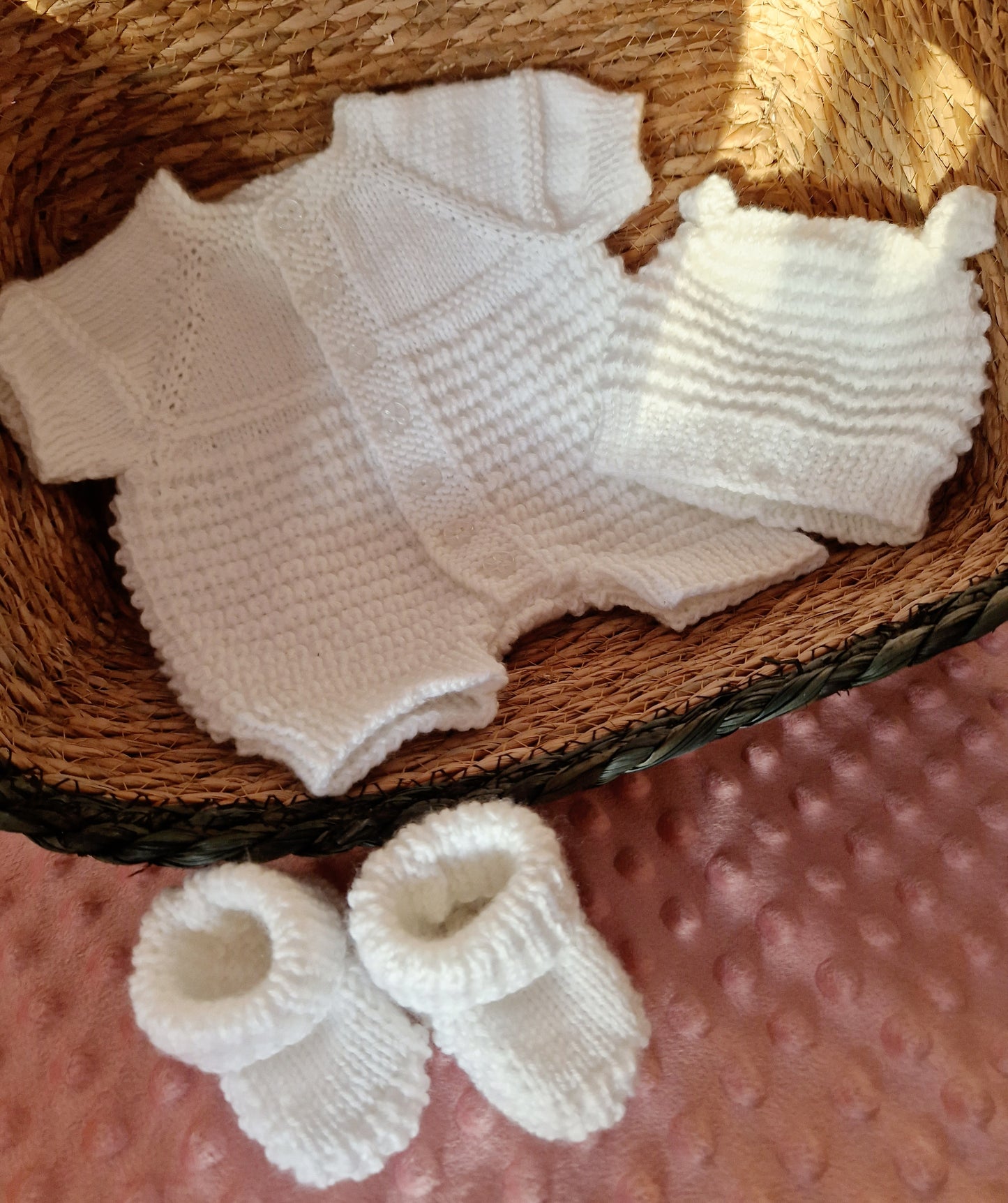 18inch Handknitted shortie romper set