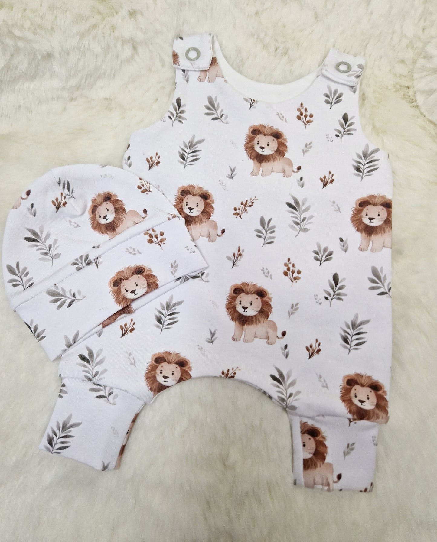 12-13inch hareem Romper & beanie