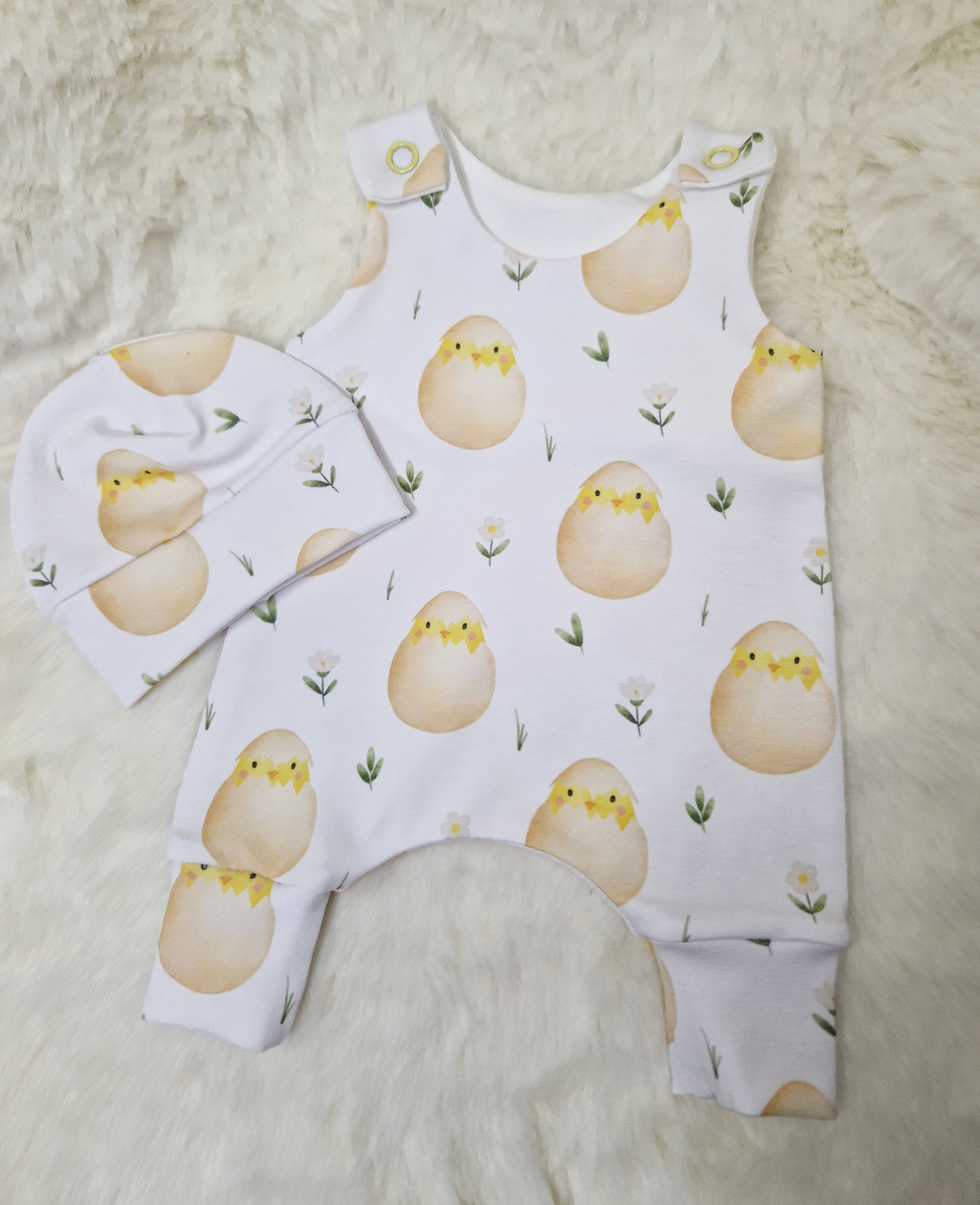 12-13inch hareem Romper & beanie