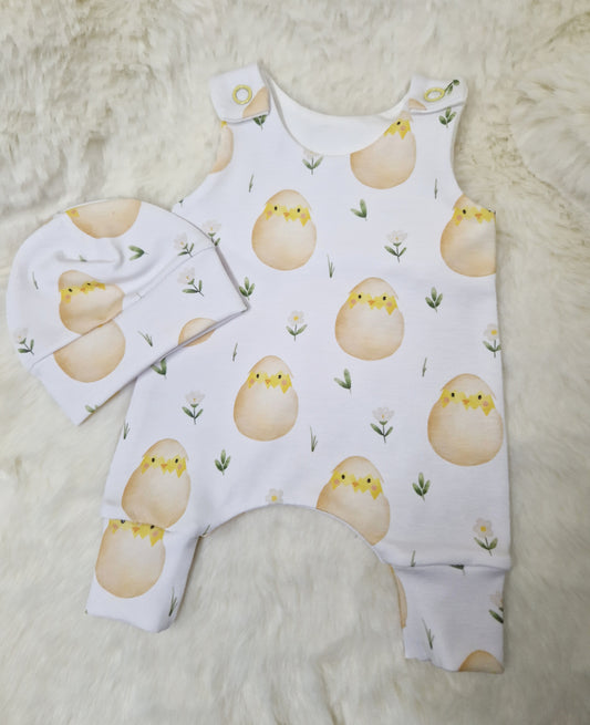 12-13inch hareem Romper & beanie