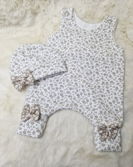 12-13inch hareem Romper & beanie