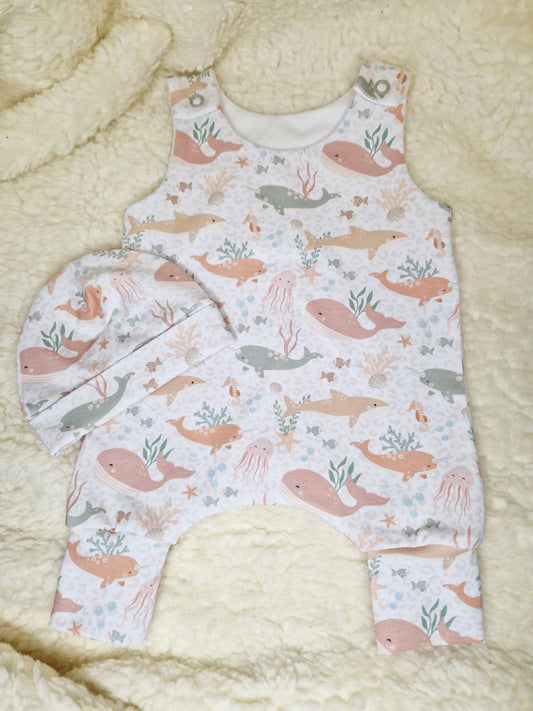 16-17 inch Hareem Romper & hat