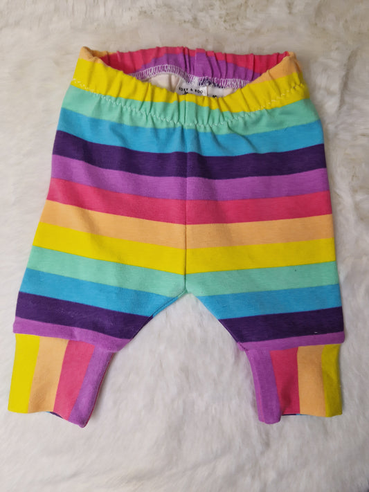 Preemie Rainbow stripe leggings