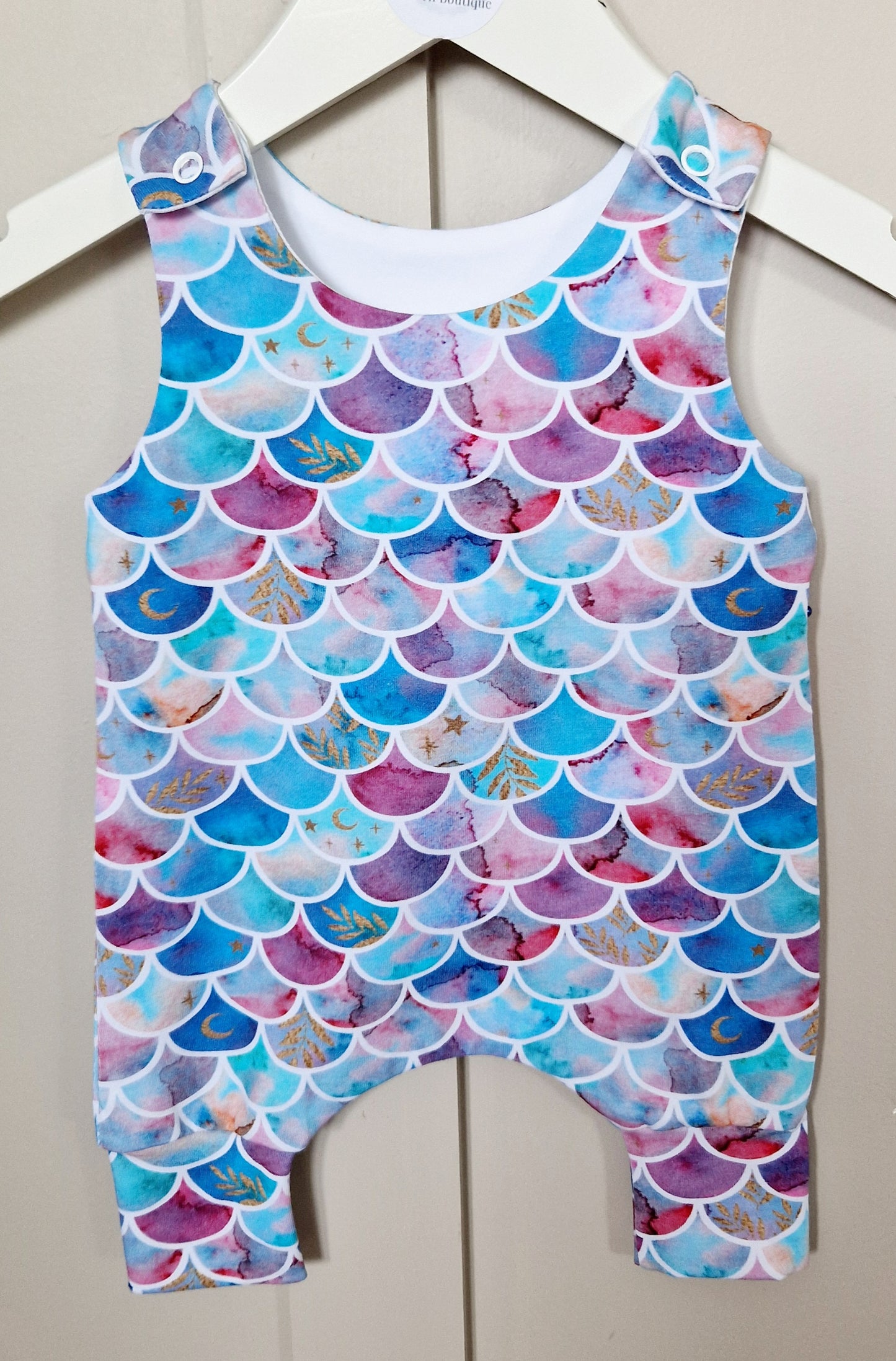 Preemie  Mermaid Hareem Romper