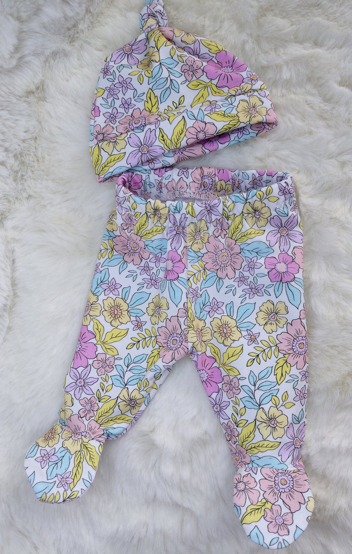 16-17inch floral footed leggings set