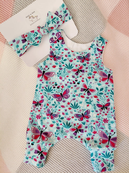 14-15inch Unicorn Hareem Romper and hairband