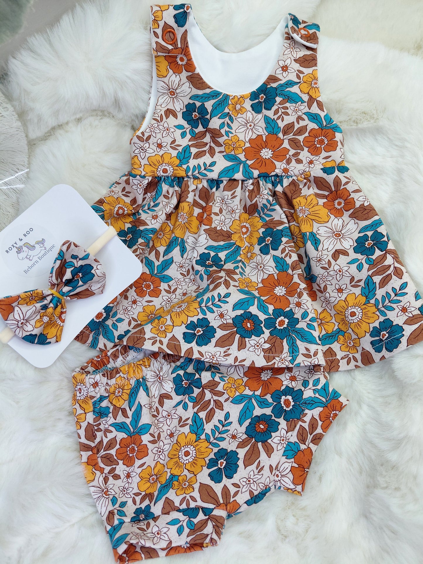 16-17inch Pinafore style dress set