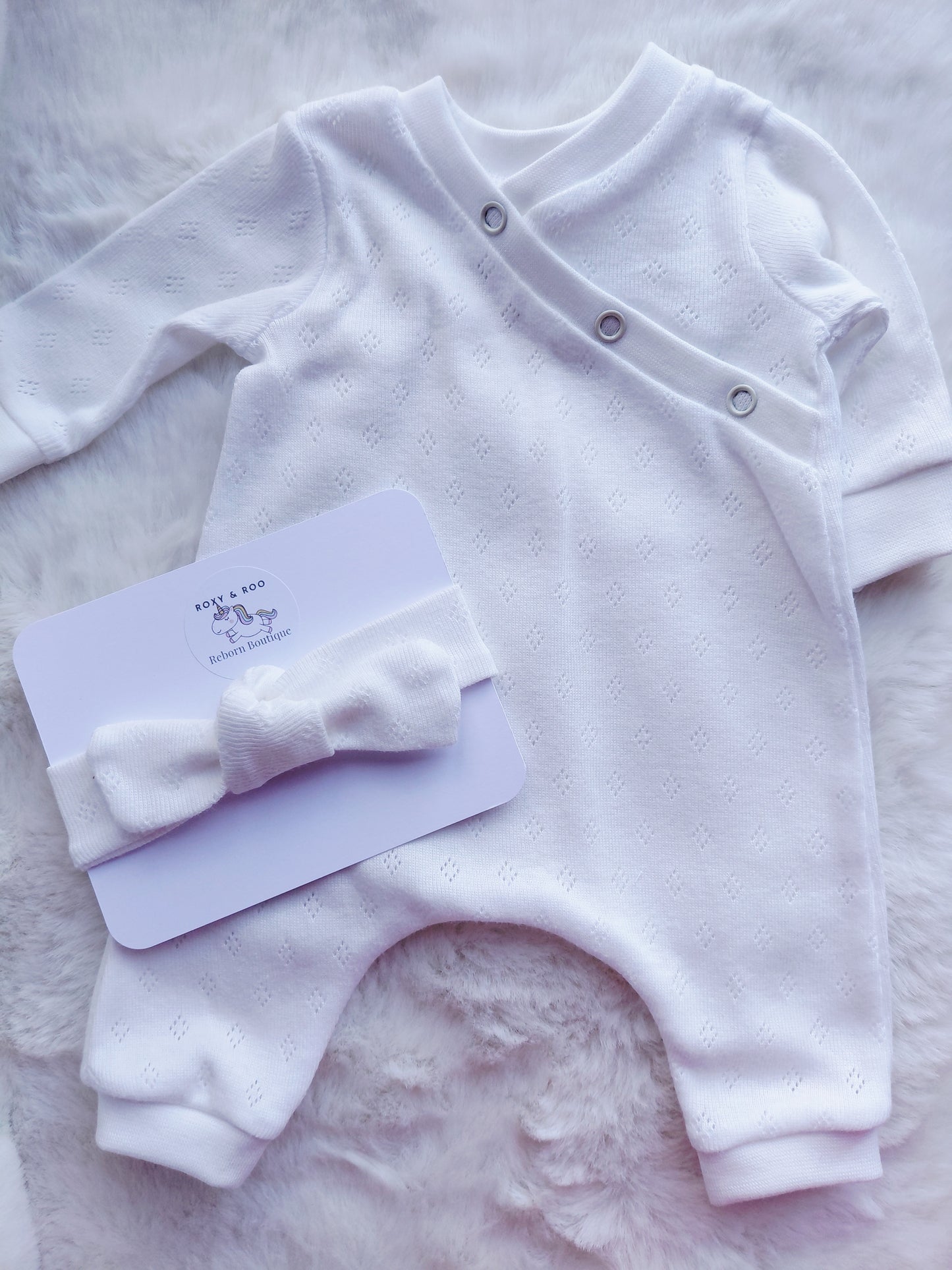 16-17inch Crossover sleepsuit & tied headband