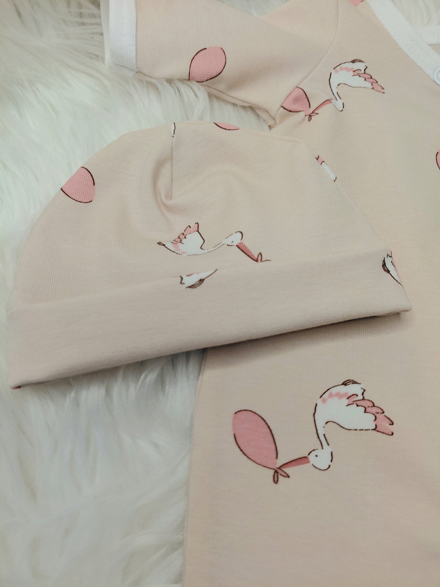 16-17inch stork sleepsuit