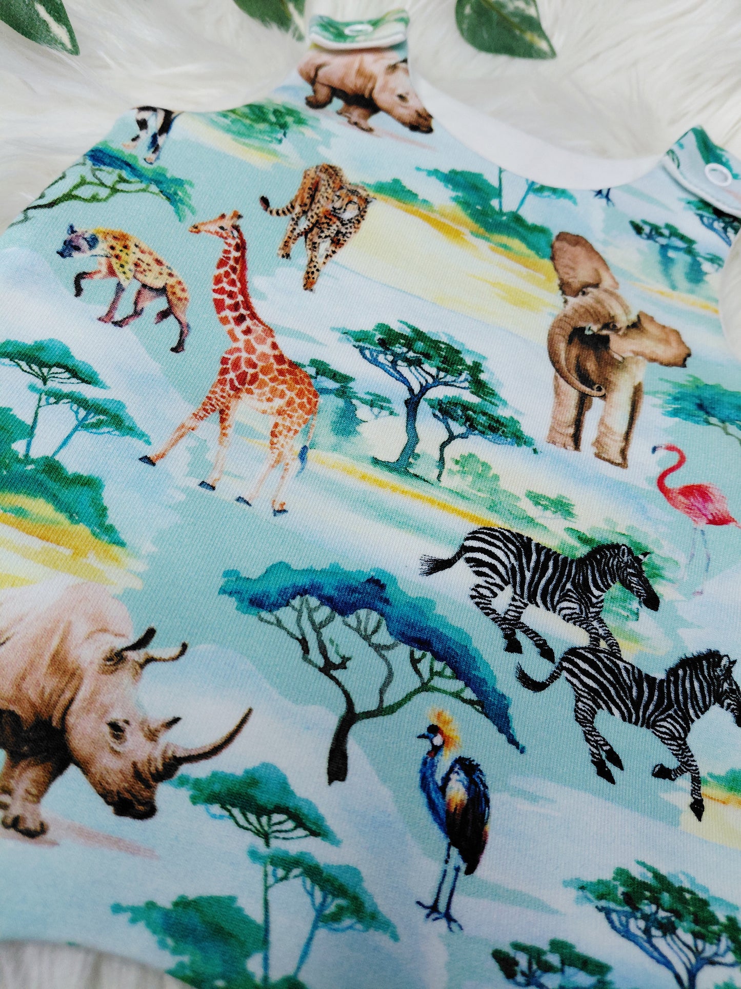 16-17 inch wildlife Hareem Romper & hat