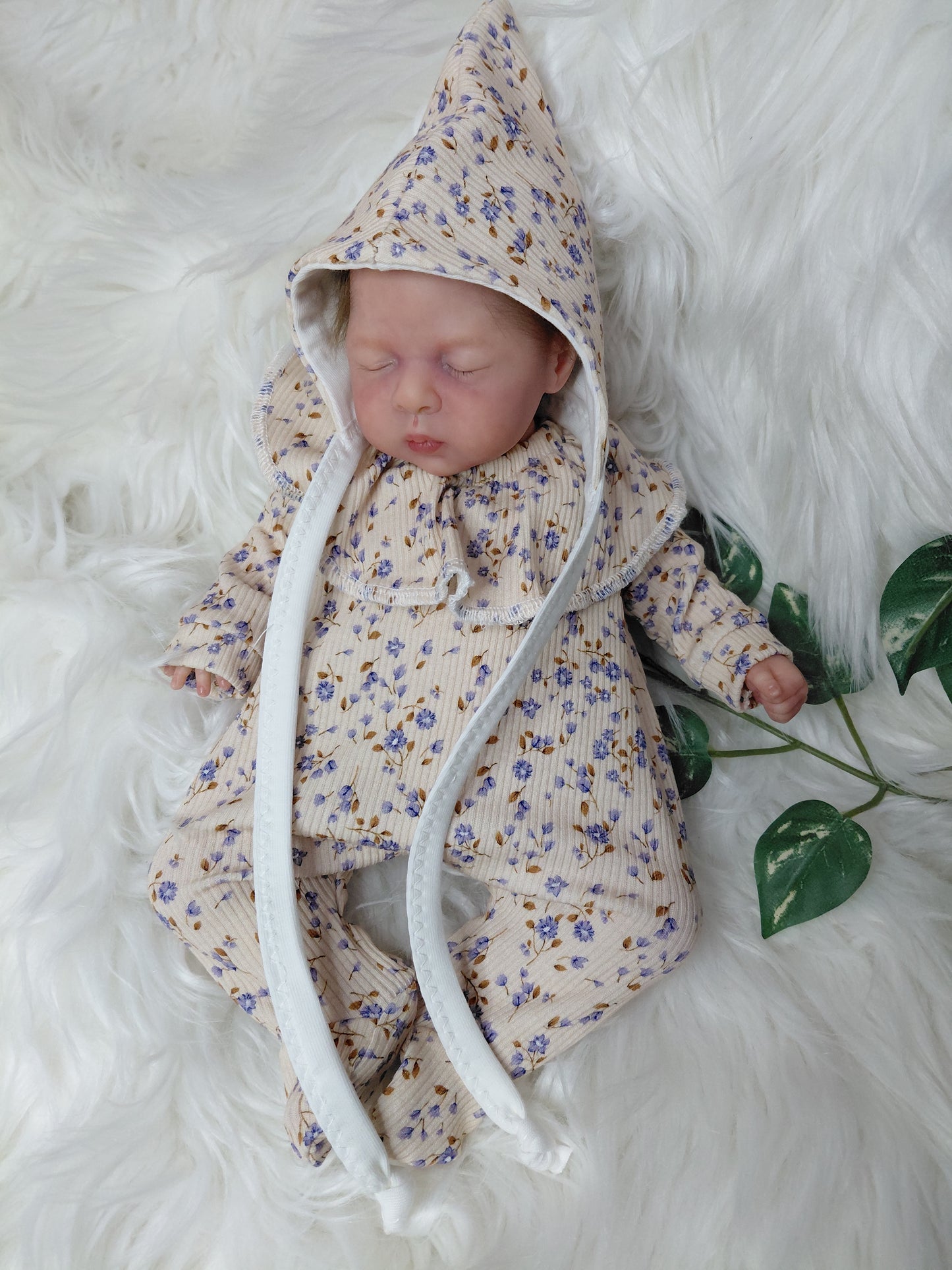 12inch Ruffle romper & pixie bonnet