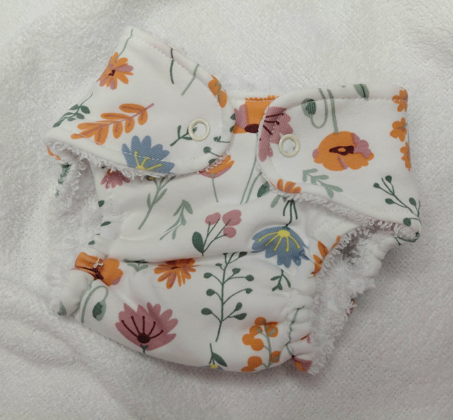 Luxury autumn floral nappy - Medium 16-17inch