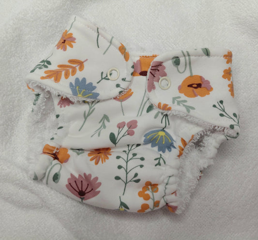 Luxury autumn floral nappy - Medium 16-17inch